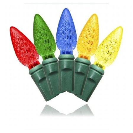 WINTERLAND Winterland S-70C65M-4G Multi Colored LED Light Set With Inline Rectifer On Green Wire S-70C65M-4G
